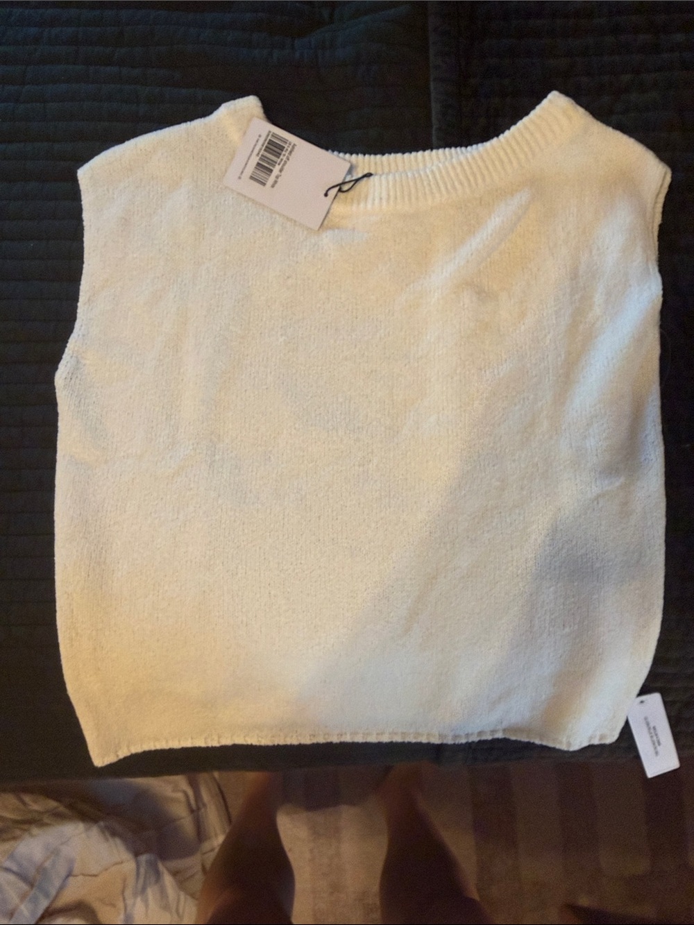 Princess Polly Ashfield off shoulder top Cream Knit Sweater Tank